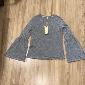 Lanston Gray Long Sleeve Top Size S